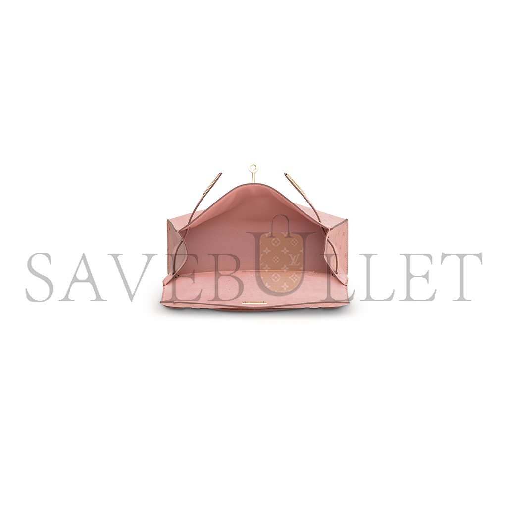 H**mes master a terre cuite ostrich kelly pochette with gold hardware (22*14*7cm)